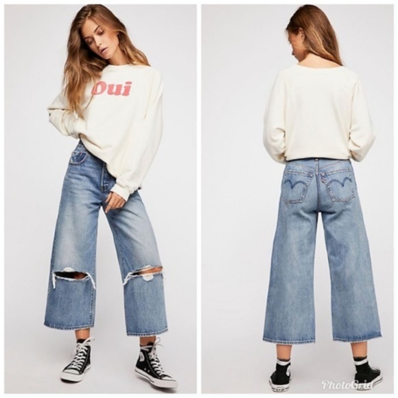 Free People Denim - 🆕 Free People x Levi’s High Water Wide Leg Jeans